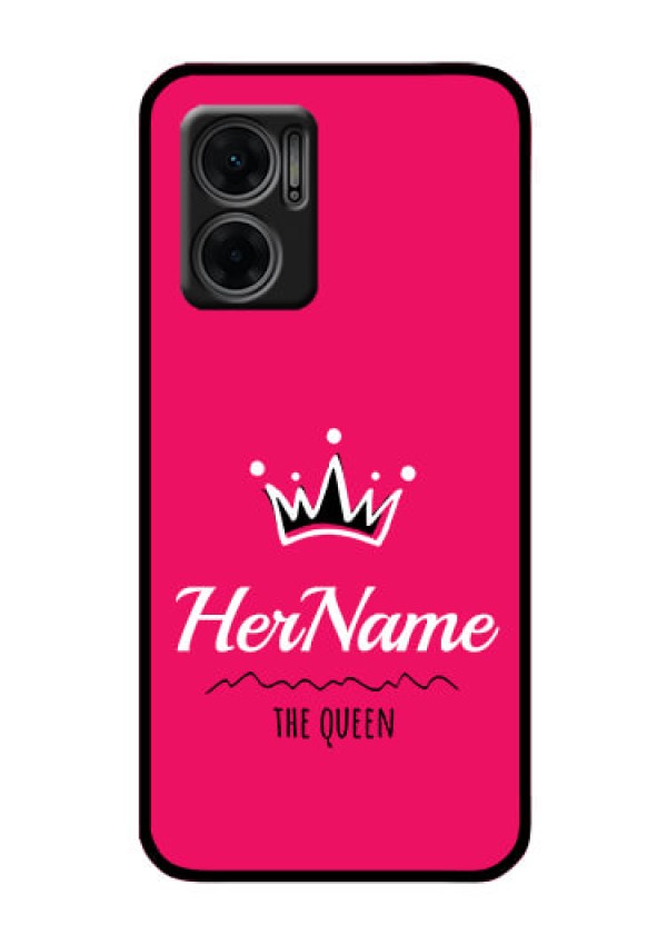 Xiaomi Redmi 11 Prime 5G Glass Phone Case Queen with Name