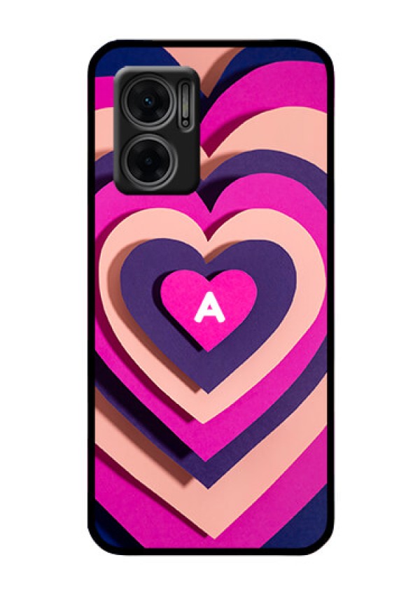 Xiaomi Redmi 11 Prime 5G Custom Glass Mobile Case - Cute Heart Pattern Design