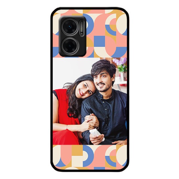 Xiaomi Redmi 11 Prime 5G Photo Printing on Glass Case - Semi-circle Maze Pattern Design