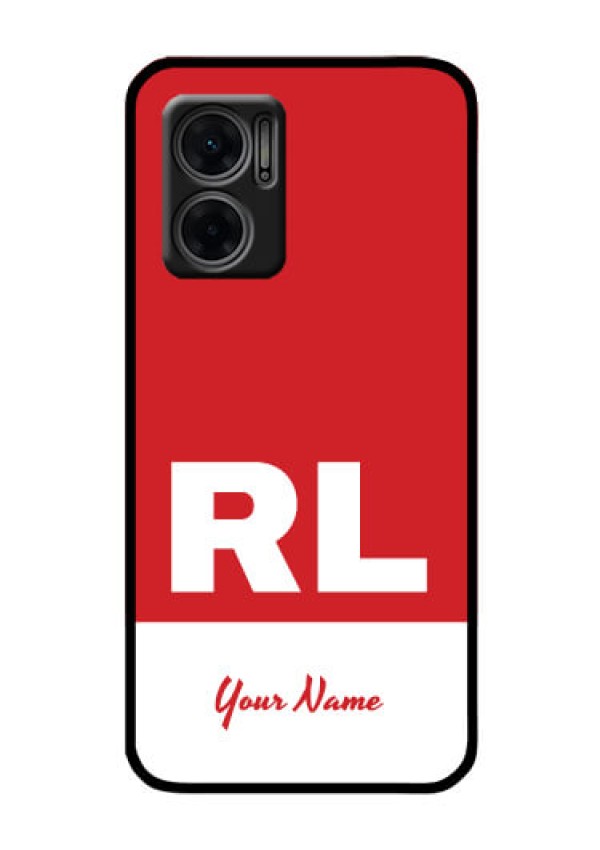 Xiaomi Redmi 11 Prime 5G Personalized Glass Phone Case - dual tone custom text Design