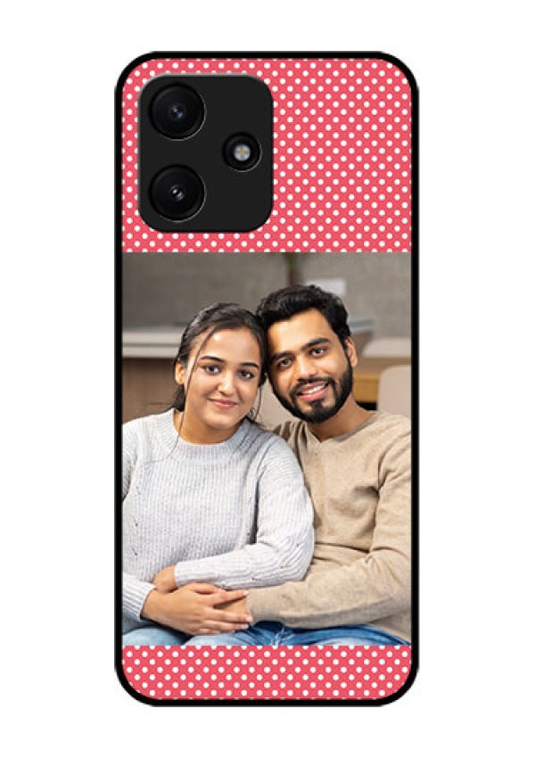 Xiaomi Redmi 12 5G Custom Glass Phone Case - White Dotted Design