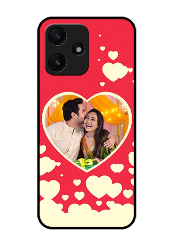 Xiaomi Redmi 12 5G Custom Glass Mobile Case - Love Symbols Phone Cover Design