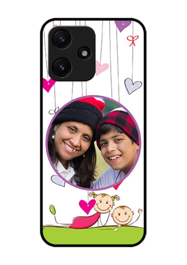 Xiaomi Redmi 12 5G Photo Printing on Glass Case - Cute Kids Phone Case Design