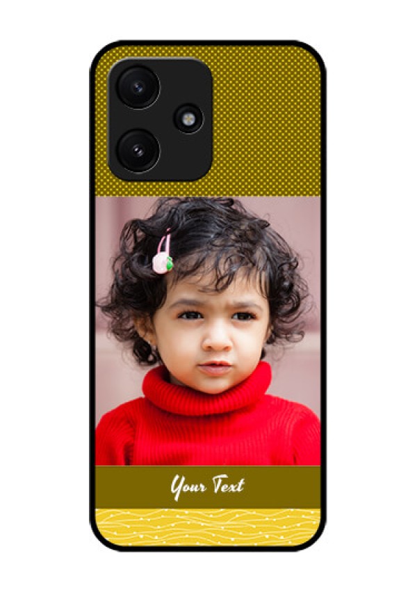 Xiaomi Redmi 12 5G Custom Glass Phone Case - Simple Green Color Design