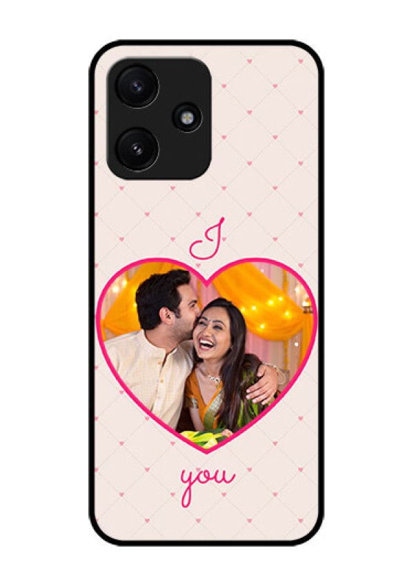 Xiaomi Redmi 12 5G Custom Glass Mobile Case - Heart Shape Design