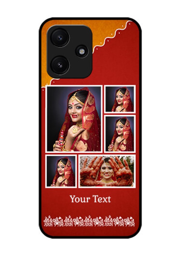 Xiaomi Redmi 12 5G Personalized Glass Phone Case - Wedding Pic Upload Design