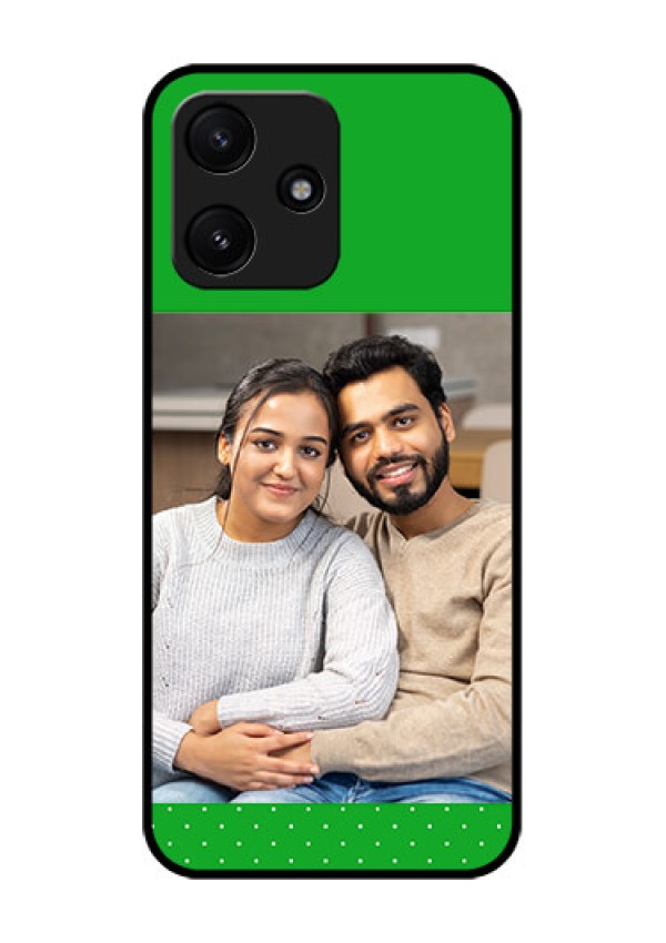Xiaomi Redmi 12 5G Personalized Glass Phone Case - Green Pattern Design