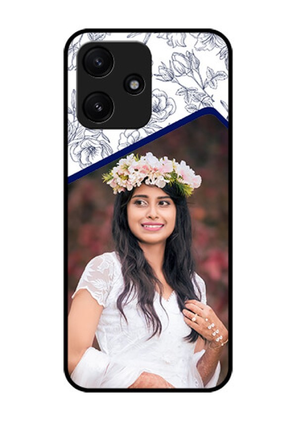 Xiaomi Redmi 12 5G Personalized Glass Phone Case - Premium Floral Design