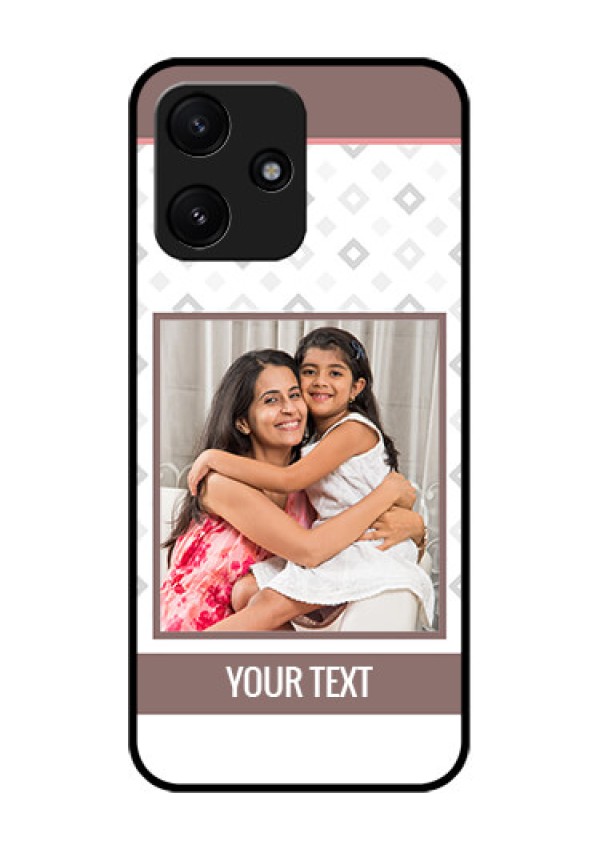 Xiaomi Redmi 12 5G Photo Printing on Glass Case - Simple Diamond Design