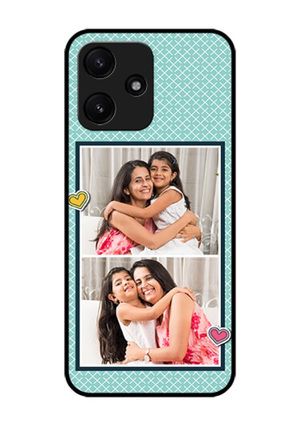 Xiaomi Redmi 12 5G Custom Glass Phone Case - 2 Image Holder with Pattern Design