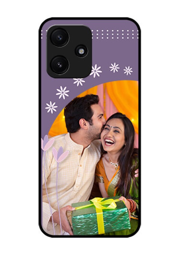 Xiaomi Redmi 12 5G Custom Glass Mobile Case - Lavender flowers design