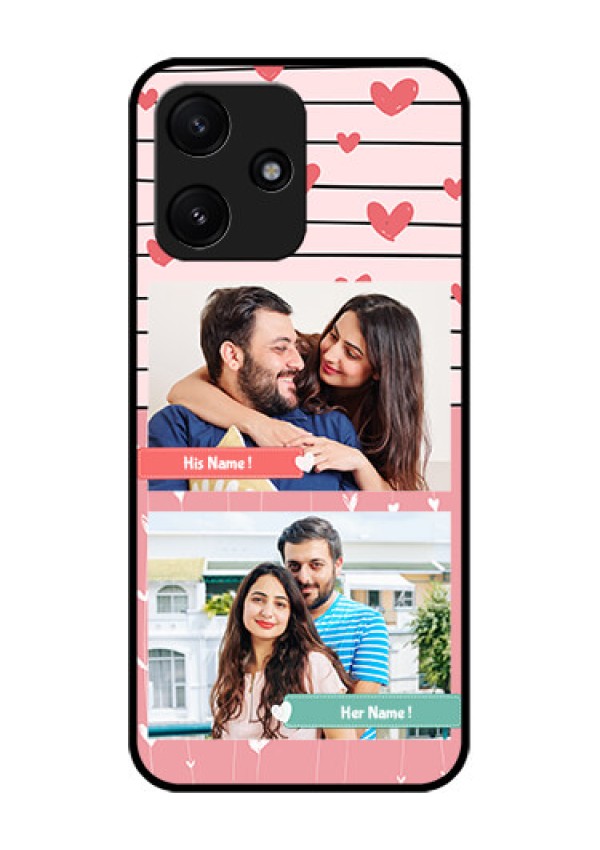 Xiaomi Redmi 12 5G Custom Glass Mobile Case - Photo with Heart Design