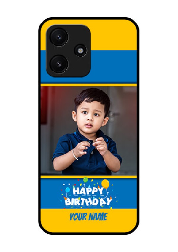 Xiaomi Redmi 12 5G Custom Glass Mobile Case - Birthday Wishes Design