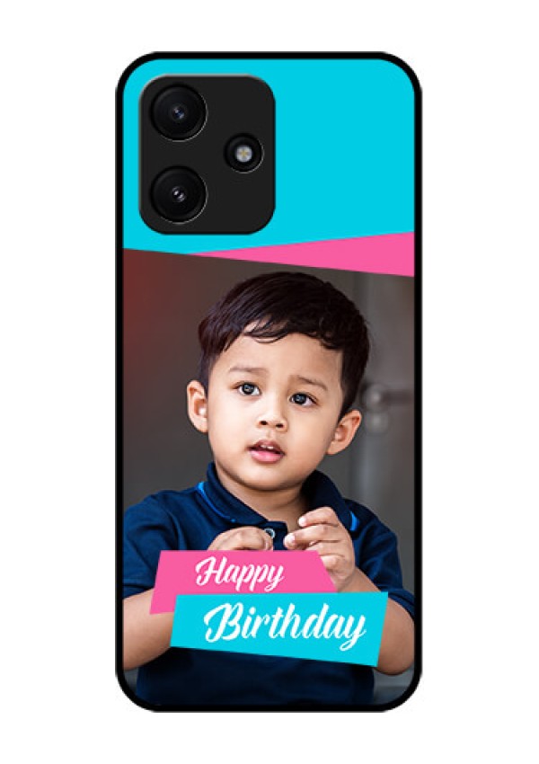 Xiaomi Redmi 12 5G Personalized Glass Phone Case - Image Holder with 2 Color Design