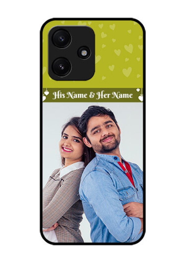 Xiaomi Redmi 12 5G Custom Glass Phone Case - You & Me Heart Design