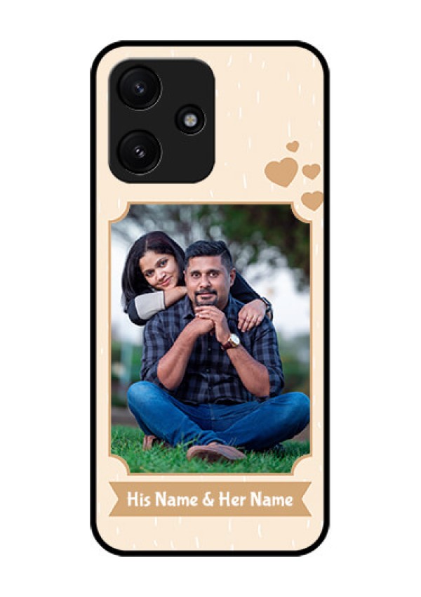 Xiaomi Redmi 12 5G Custom Glass Phone Case - with confetti love design