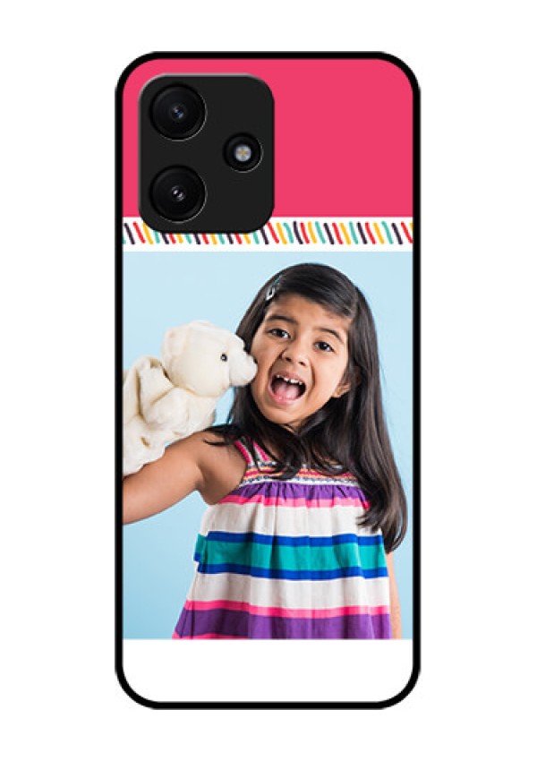 Xiaomi Redmi 12 5G Personalized Glass Phone Case - Line art design