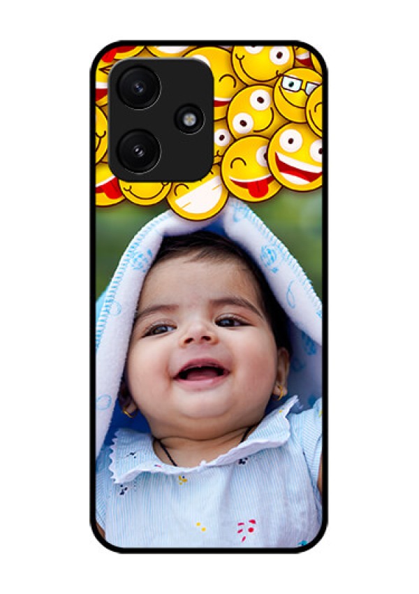 Xiaomi Redmi 12 5G Custom Glass Mobile Case - with Smiley Emoji Design