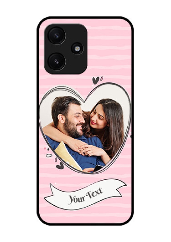 Xiaomi Redmi 12 5G Custom Glass Phone Case - Vintage Heart Design