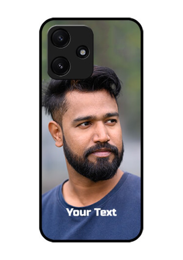 Xiaomi Redmi 12 5G Glass Mobile Cover: Photo with Text