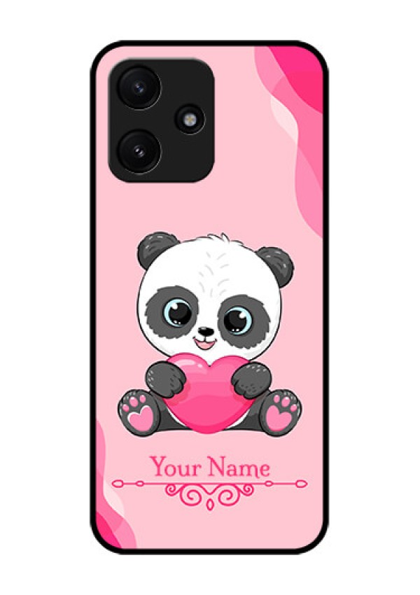 Xiaomi Redmi 12 5G Custom Glass Mobile Case - Cute Panda Design