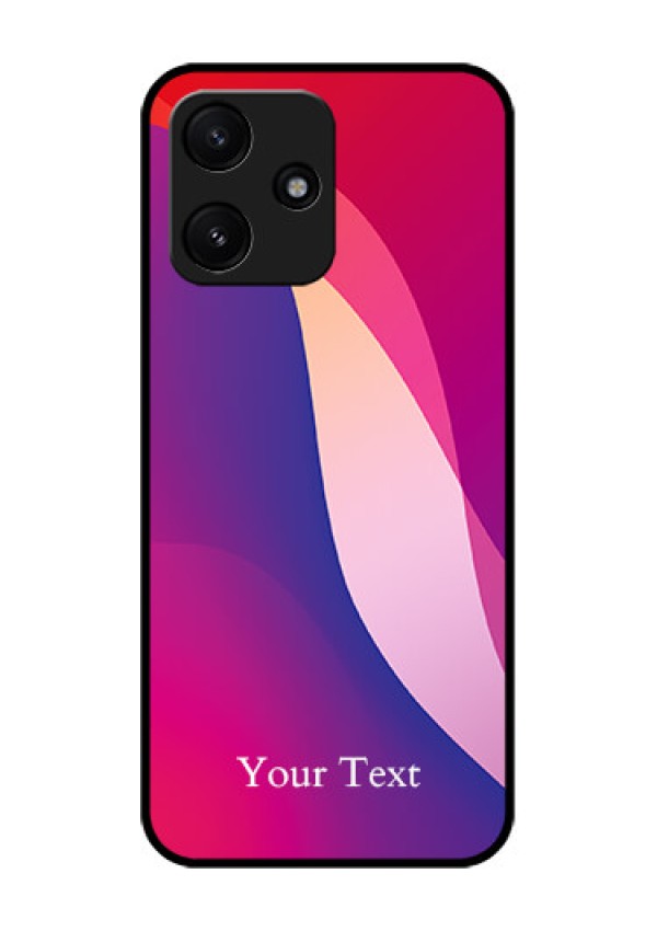 Xiaomi Redmi 12 5G Personalized Glass Phone Case - Digital abstract Overlap Design