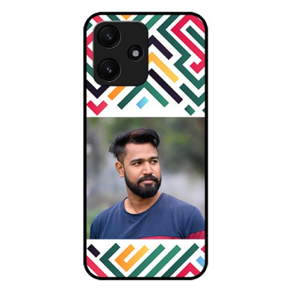 Xiaomi Redmi 12 5G Personalized Glass Phone Case - Colorful Maze Pattern Design Xiaomi Redmi 12 5G Personalized Glass Phone Case - Colorful Maze Pattern Design