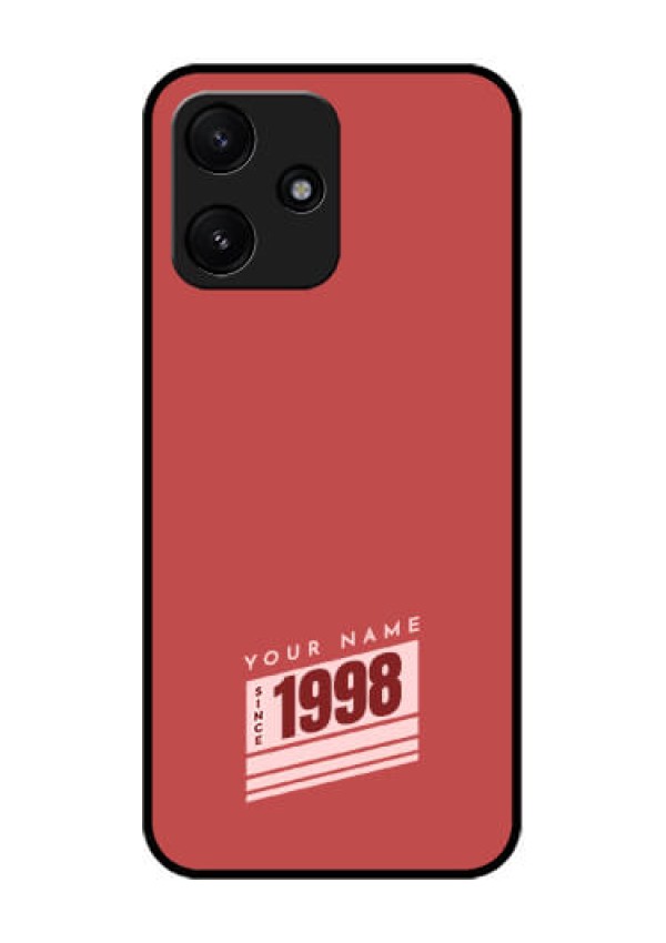 Xiaomi Redmi 12 5G Custom Glass Phone Case - Red custom year of birth Design