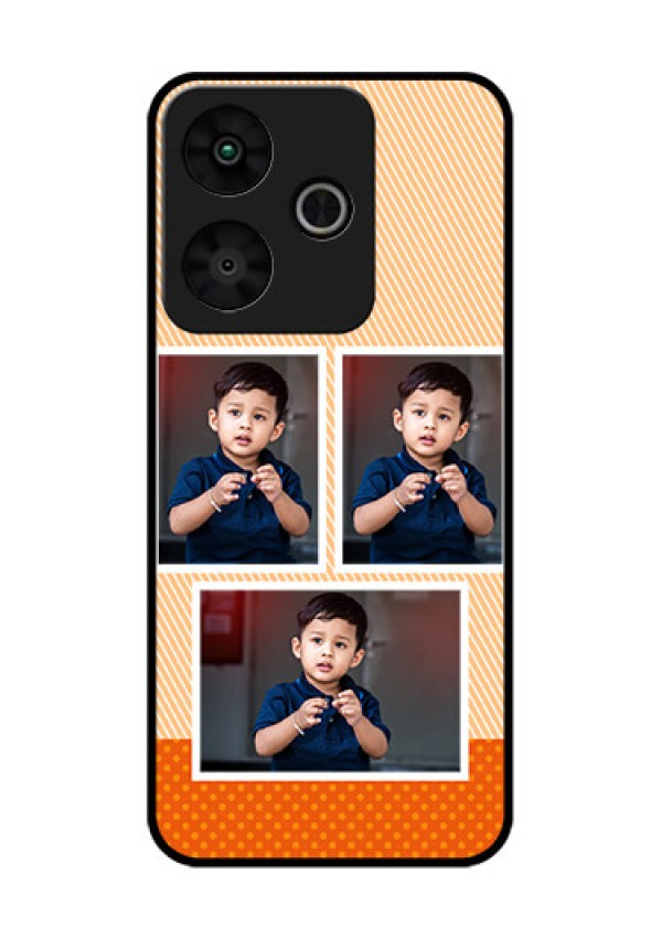 Redmi 13 5G Custom Glass Phone CaseBulk Photos Upload Design
