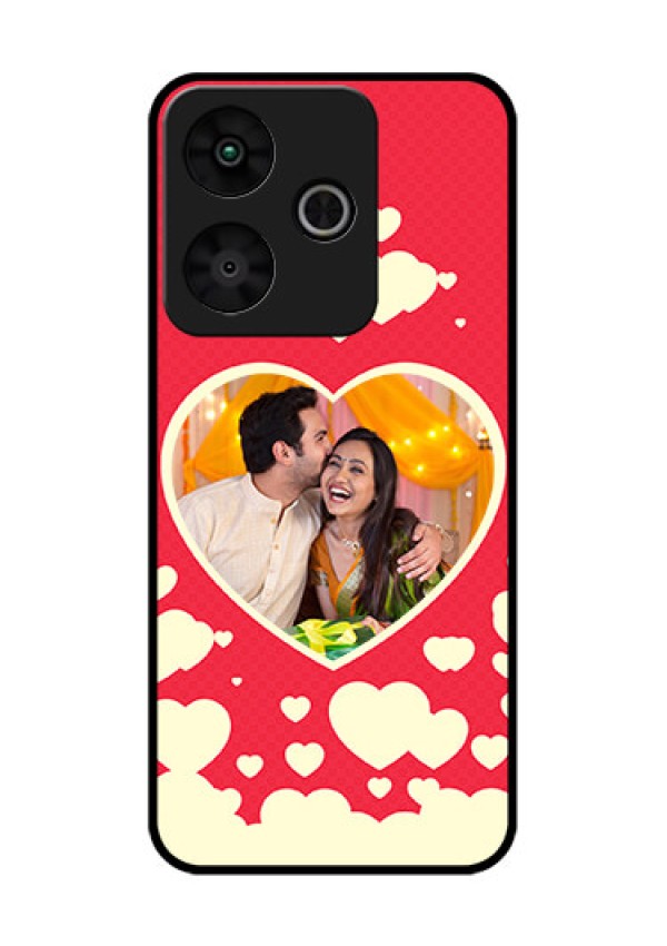 Redmi 13 5G Custom Glass Phone CaseLove Symbols Phone Cover Design