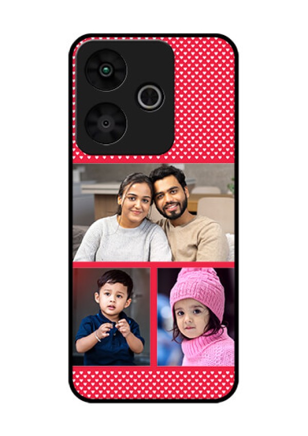 Redmi 13 5G Custom Glass Phone CaseBulk Photo Upload Design