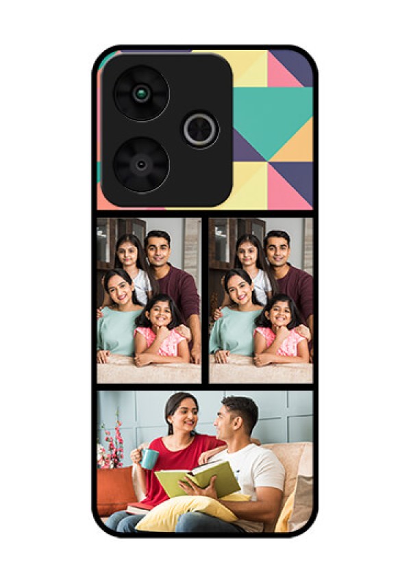 Redmi 13 5G Custom Glass Phone CaseBulk Pic Upload Design