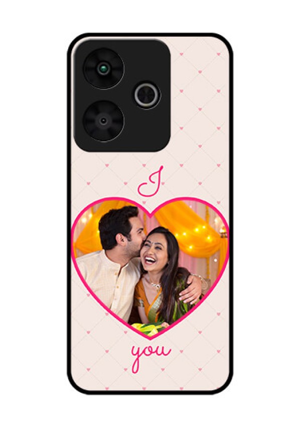 Redmi 13 5G Custom Glass Phone CaseHeart Shape Design