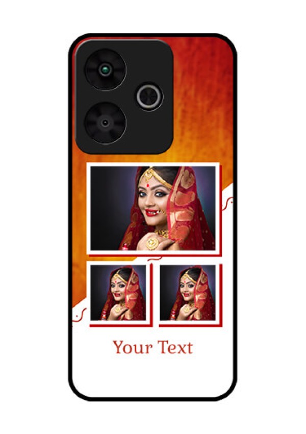 Redmi 13 5G Custom Glass Phone CaseWedding Memories Design