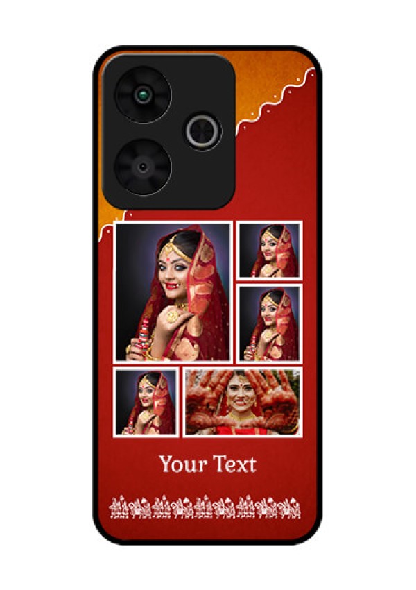 Redmi 13 5G Custom Glass Phone CaseWedding Pic Upload Design