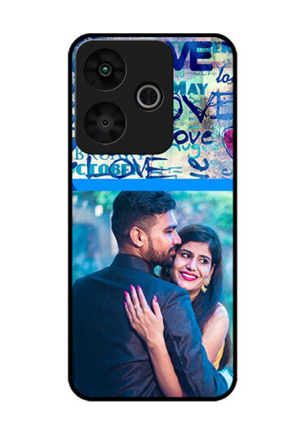 Redmi 13 5G Custom Glass Phone CaseColorful Love Design