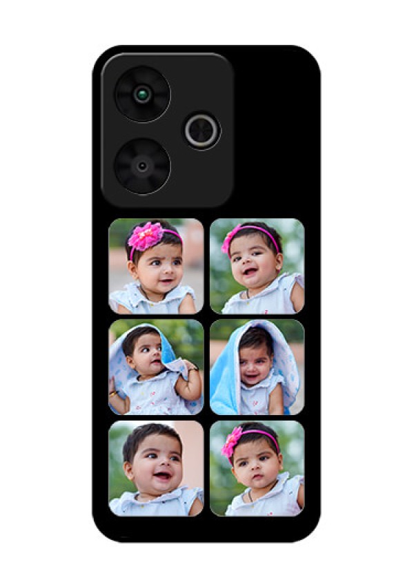 Redmi 13 5G Custom Glass Phone CaseMultiple Pictures Design