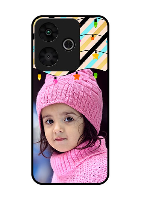 Redmi 13 5G Custom Glass Phone CaseLights Hanging Design
