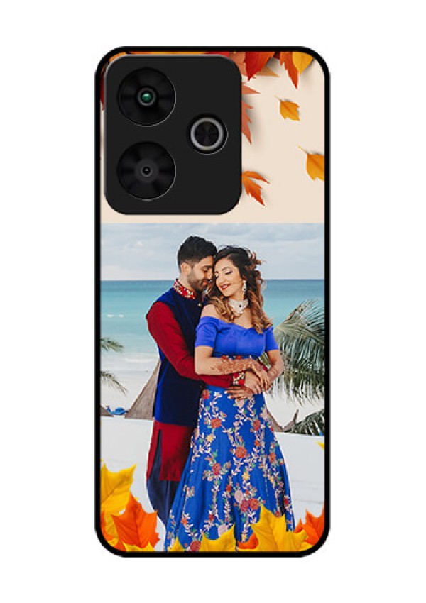 Redmi 13 5G Custom Glass Phone CaseAutumn Maple Leaves Design