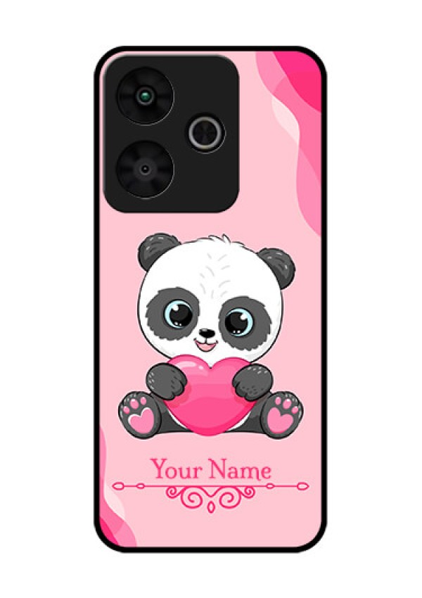 Redmi 13 5G Custom Glass Phone CaseCute Panda Design
