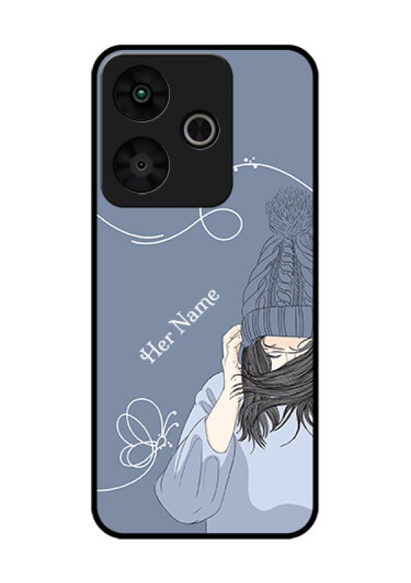 Redmi 13 5G Custom Glass Phone CaseGirl In Winter Outfit Design