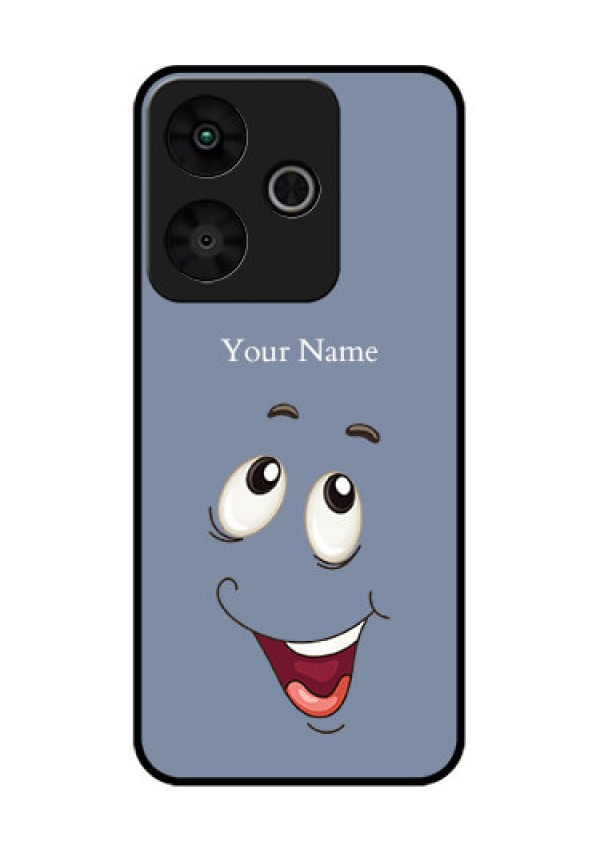Redmi 13 5G Custom Glass Phone CaseLaughing Cartoon Face Design