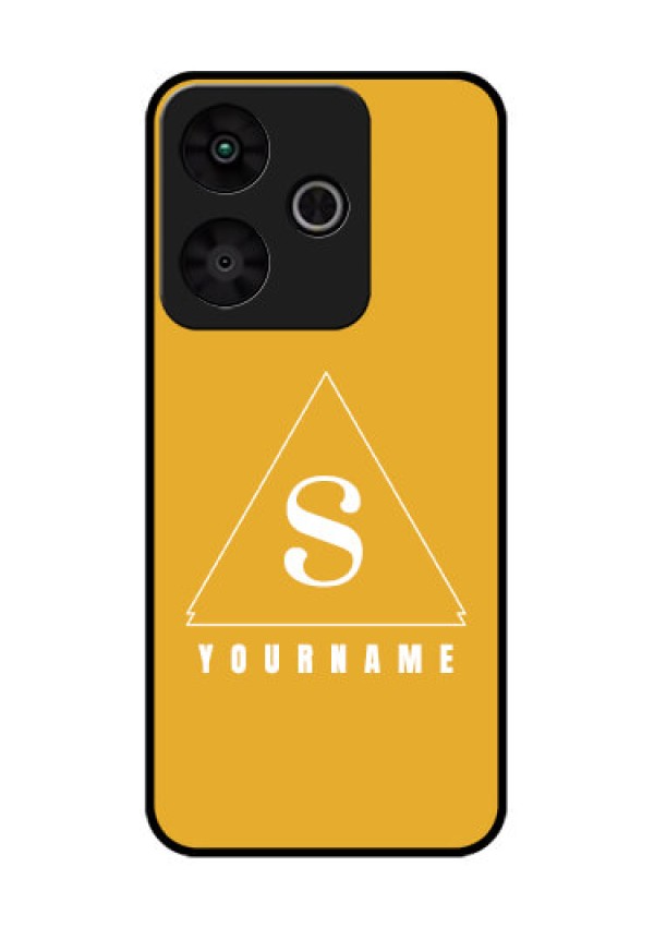 Redmi 13 5G Custom Glass Phone CaseSimple Triangle Design