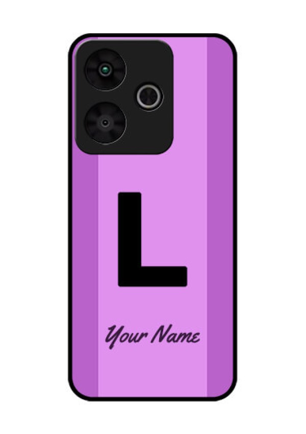 Redmi 13 5G Custom Glass Phone CaseTricolor Custom Text Design