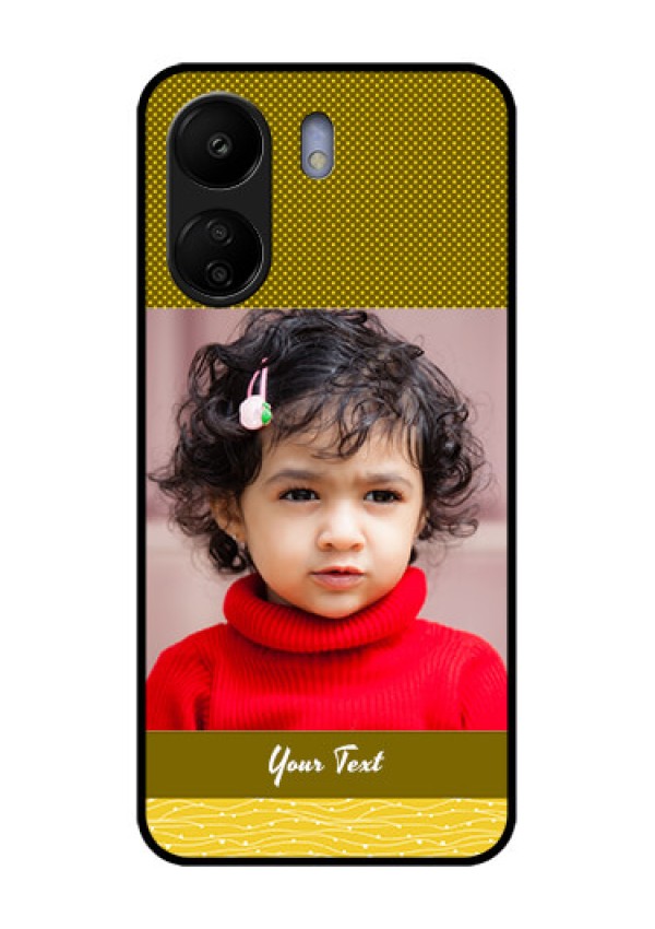 Xiaomi Redmi 13C 4G Custom Glass Phone Case - Simple Green Color Design