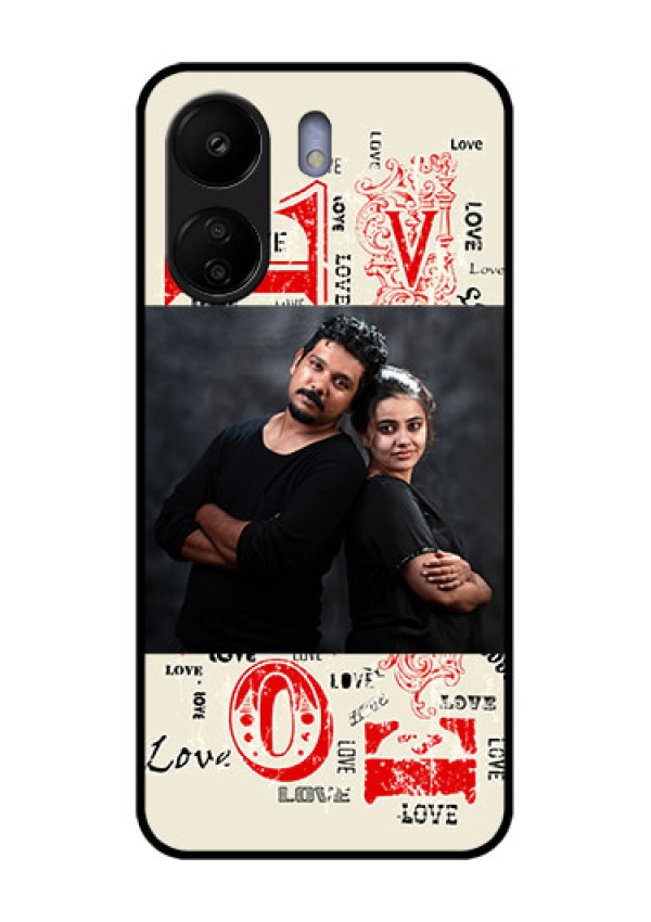 Xiaomi Redmi 13C 4G Custom Glass Phone Case - Trendy Love Design Case