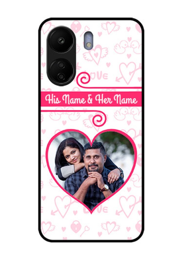 Xiaomi Redmi 13C 4G Custom Glass Phone Case - Heart Shape Love Design