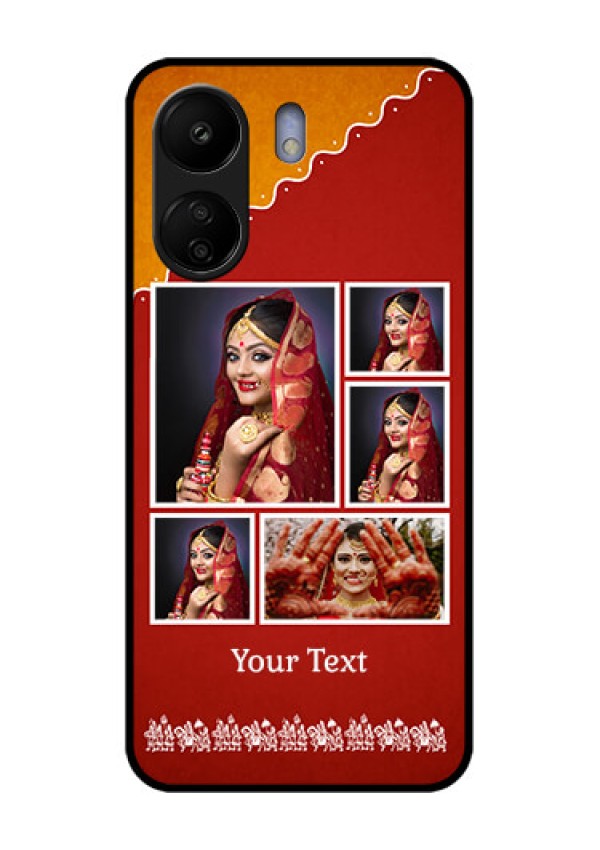 Xiaomi Redmi 13C 4G Custom Glass Phone Case - Wedding Pic Upload Design