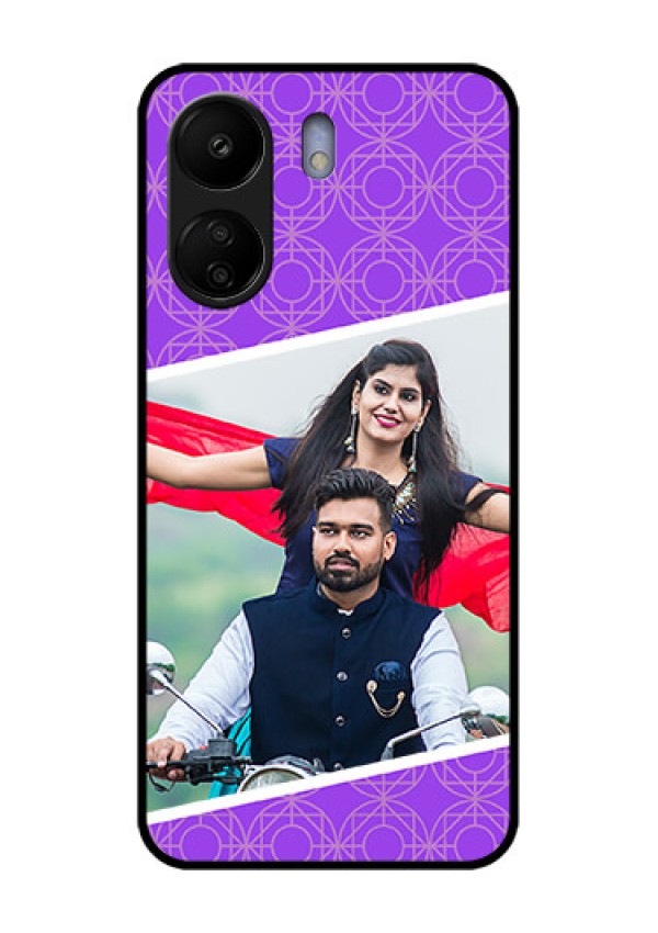 Xiaomi Redmi 13C 4G Custom Glass Phone Case - Violet Color Pattern Design