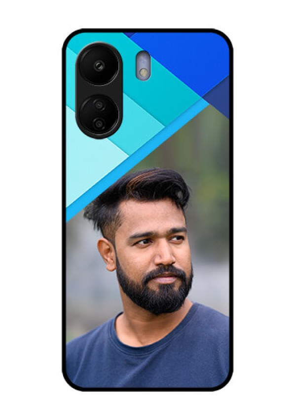 Xiaomi Redmi 13C 4G Custom Glass Phone Case - Blue Pattern Design